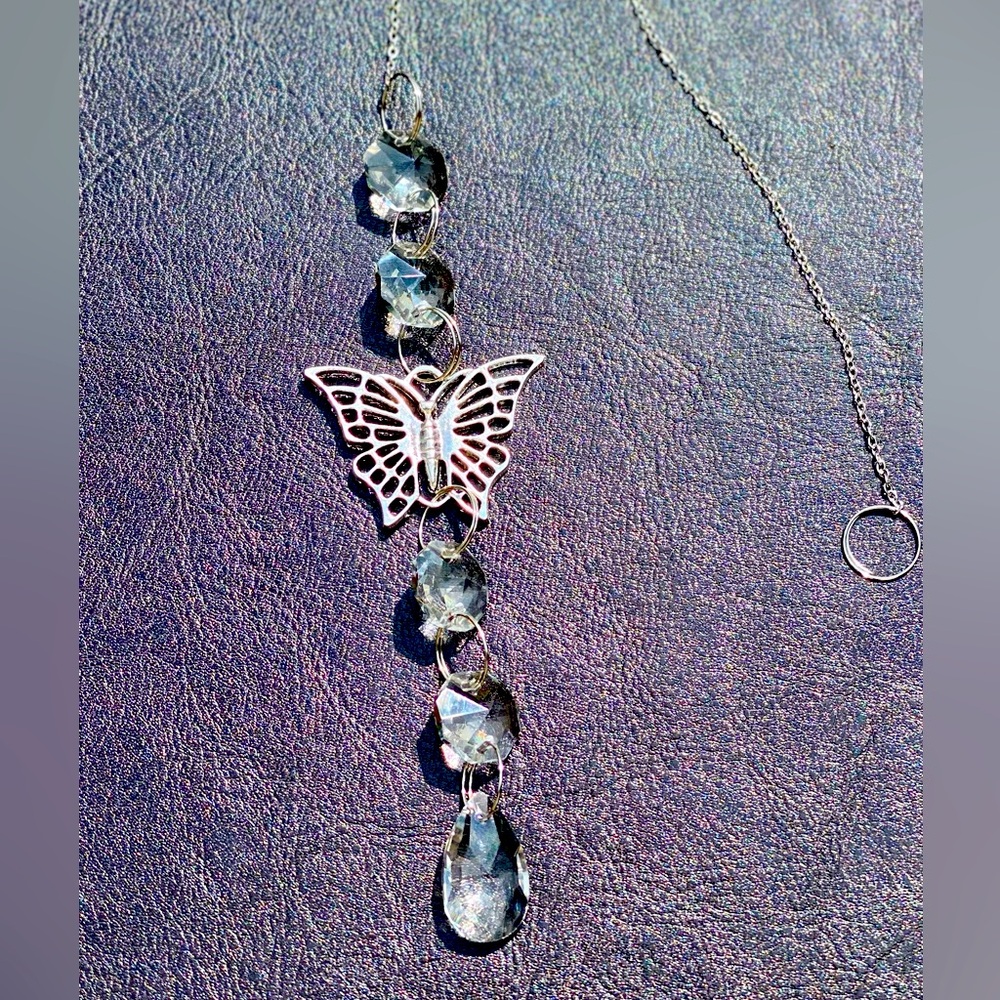Handmade Crystal sun catcher butterfly